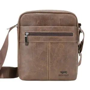 남성용 오피스 가죽 미니 사각 크로스백