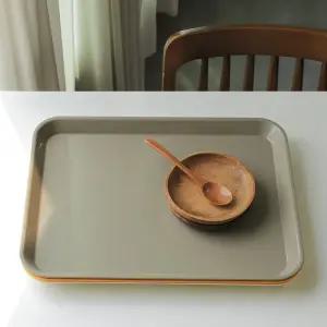 컬러플랫 국산 ABS 쟁반 사각트레이 혼밥 1인 서빙쟁반 6호 쟁반 사각트레이