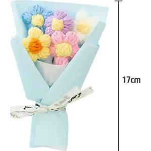 미니 레귤러 니트 졸업식 뜨개 꽃다발 꽃 인형 뜨개질 졸업 조화