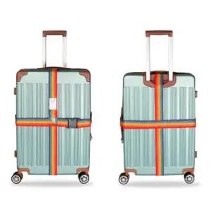 2개 캐리어 잠금 러기지 벨트 화장품 소품류 빈티지스티커 패