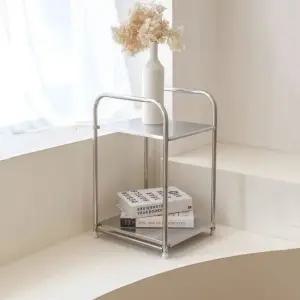 2단 스테인리스 협탁 선반 거치대 받침대 틈새 테이블