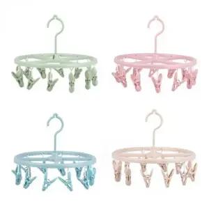 12클립 회전 빨래 집게 걸이 행거 빨래걸이 양말걸이 속옷걸이