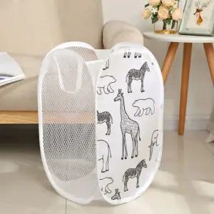 접이식 메쉬 수납 바구니 빨래망 보관 사각형 의류수납 옷장정리 세탁바구니 정리 저장