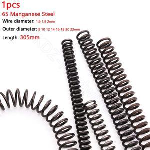 305mm 압축 스프링 65 Mn 망간 강철 압력 와이어 직경 1.6 1.8 2mm 외부 8 10 12 14 20