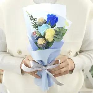 페레로로쉐 꽃다발 초콜릿 부케 사탕 선물 다홍 장미 캔디 바구니 스위트 플라워 이벤트