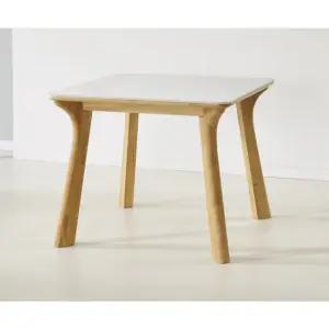 데코라인 라운지 2인용 고무나무 원목 세라믹 식탁 프레임 테이블 원룸 방문설치