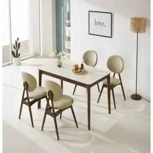 데코라인 에필로그 원목 세라믹 4인용 식탁 1400 의자4개 방문설치