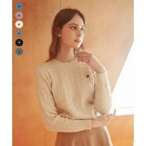 비버리힐스 여성 비스코스 라운드넥 케이블 니트 TK319 2011596