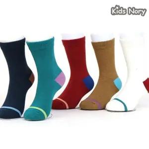 [하프클럽/셀러허브_여성트랜드패션]아동용 장목 골지 양말 5개세트 N2451 아