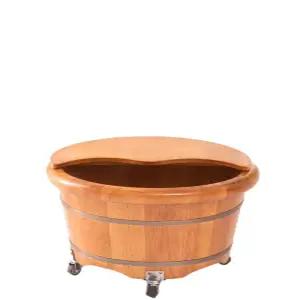 원목 족욕통 자동배수 뚜껑포함 습식 깊이 족욕기 가정용