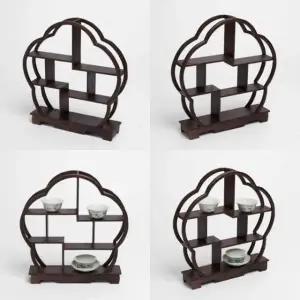 매화 찻잔 다관 장식장 30x30cm 다기진열장 카페인테리어