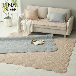 [루나앤슬립] 목화솜 자수퀼팅 통워싱 카페트 1세트 (점보특대형)