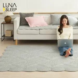 [루나앤슬립] 목화솜 자수퀼팅 통워싱 카페트 1세트 (대형)