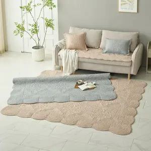 [루나앤슬립] 목화솜 자수퀼팅 통워싱 카페트 1세트 (특대형)