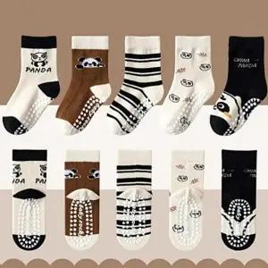 준캡 아동양말 발바닥전체 미끄럼방지 판다 케어삭스 유아 아동 사계절양말