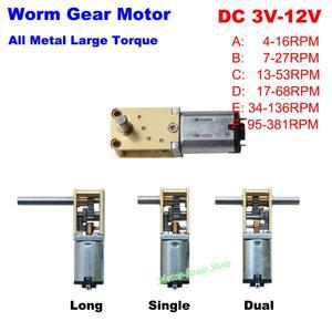 N20 풀 메탈 기어 박스 모터 신호/이중 샤프트/긴 샤프트 DC 3V 6V 12V 4RPM-381RPM 저속 대형 토크 DIY El
