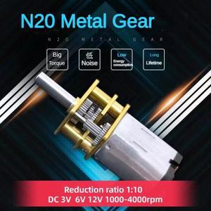 미니 마이크로 메탈 기어 모터, 하이 토크 1000, 2000, 4000 RPM, GA12, N20, DC 12V (지지대 9V, 6V, 3V)