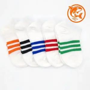 아동용 편안한 스트라이프 양말 5켤레 캐주얼 발목 양말