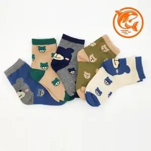 귀여운 곰돌이 디자인 아동용 아기 양말 유아용  니트 양말