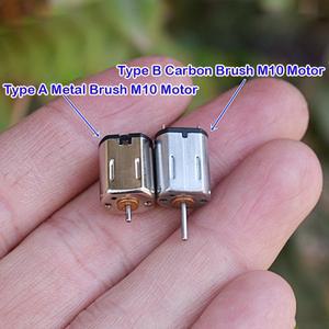 초소형 정밀 M10 모터 DC3-3.7V, 광학 및 미용 장비 장난감용 고속 탄소 금속 브러시, 24500-29000RPM, 8mm