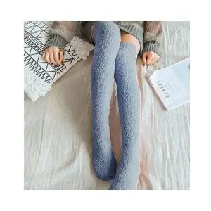 루미나D 여성 기모 장목 수면양말 겨울 방한 오버니삭스 양털