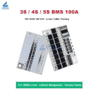 1PCS 3S 4S 5S BMS 100A 12V 16.8V 18V 21V 18650 리튬 이온 삼원계 LMO 리튬 배터리 보호 회로 기판 (밸런
