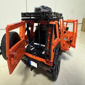 새로운 MOC 오렌지 대형 자동차 모델 디스플레이 블록 어린이 소년 휴일 선물