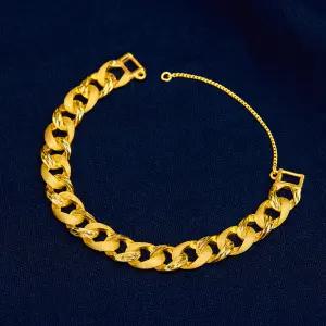 베티블루 24K 순금 빗금 밸런스 컷팅 체인 남성 남자 금 팔찌 18.75g (5돈)