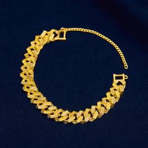 베티블루 24K 순금 로마 숫자 컷팅 체인 남성 남자 금 팔찌 37.5g (10돈)