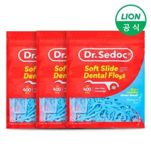 [라이온코리아]닥터세닥 퓨어 슬라이드 치실 400개입 3팩