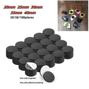 원형 자기 접착 자석, 부드러운 자기 시트, 냉장고 자석, DIY, 20mm, 25mm, 30mm, 35mm, 40mm