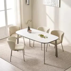 아트박스 마전동상회 타원형 식탁테이블 화이트 식탁 4인용 1200X750