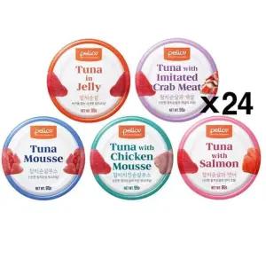 펠리코 습식캔 95g 캣 영양간식 24개 참치순살 통조림