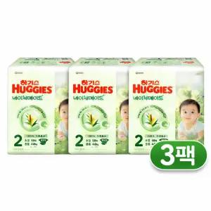 하기스 2025 네이처메이드 공용 2단계 소형/밴드형, 58매X3팩(174매)