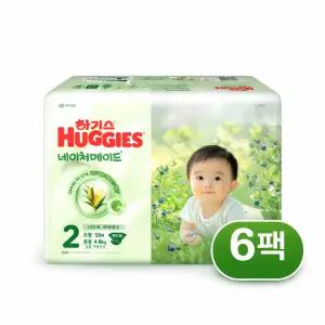 하기스 2025 네이처메이드 공용 2단계 소형/밴드형, 58매X6팩(348매)