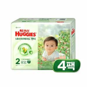 하기스 2025 네이처메이드 공용 2단계 소형/팬티형, 76매X4팩(304매)