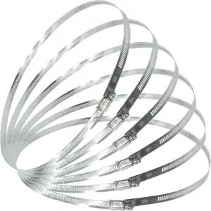 TEXINC 6개 7.8인치/200mm 304 스테인리스 스틸 조절 금속 클램프 파이프 튜브 공기 덕트 자동차 HVAC