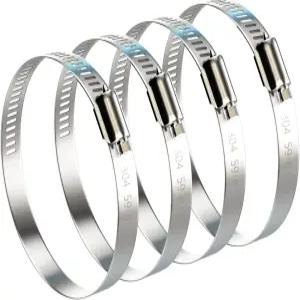 네부로라 3인치 호스 클램프 조절 가능 304 스테인리스 스틸 덕트 4팩 웜 기어 2.4 -3.2 직경 연료 라인