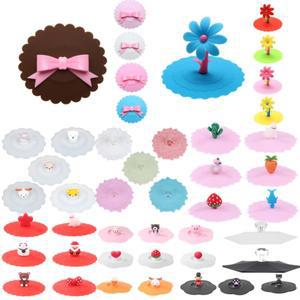 드리킹 컵 뚜껑 실리콘 누수 방지 재사용 가능 커버 씰 커피 머그잔 유리 액세서리