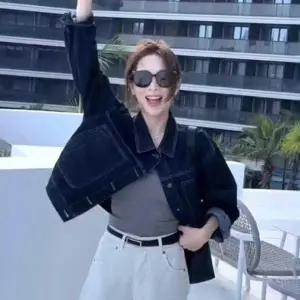 여성 봄 가을 스티치 사이드 포켓 오버핏 캐주얼 데일리 아우터 데님 자켓