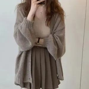 여성 벌룬 부드러운 아우터 간절기 소프트터치 루즈핏 봄가을겨울 경량 가디건