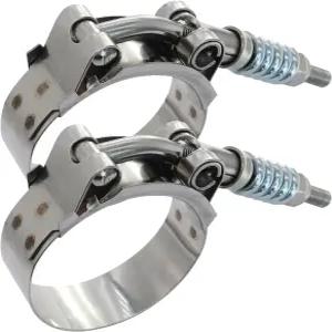 2.25인치 T 볼트 호스 O.D. 클램프 스테인리스 스틸 - 스프링 로드 헤비 듀티 52mm 60mm 자동 조정으로