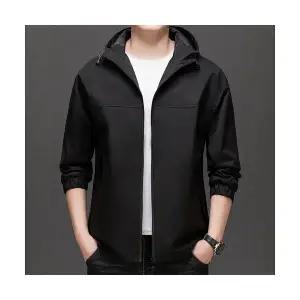 남성 유행각 바람막이 점퍼 자켓 봄가을 루즈핏 솔리드 후드 야상 블레이저 상의 OOTD1