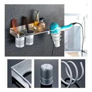(색상 C형 실버)HAIR DRYER RACK S 드라이기 홀더 욕실 거치대 B C형