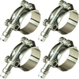 미네르구이 1인치 T 볼트 호스 클램프 304 스테인리스 스틸 작동 범위 1.26 -1.46인치 실리콘 ID 터보 흡기