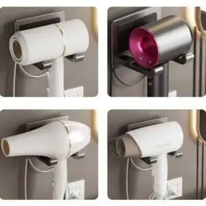 헤어드라이어 알루미늄 (개별 고급 무타공 선반 드라이기거치대 드라이기홀더