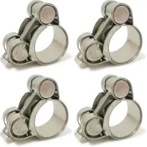 20-22mm T-볼트 호스 클램프 조정 튜브 304 스테인리스 스틸 헤비 듀티 파이프 클램프(4개)