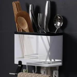 ( )다용도 부착식 후크 행거 수저통 거치대