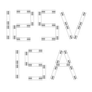 크리스마스 라이트 퓨즈 40Pcs - 15A 125V 15A 최대 125볼트 패스트 블로우 미니 유리 퓨즈 - C9 Xmas 야외 스트링 라이트용 5x20MM 0 2x0 78인치