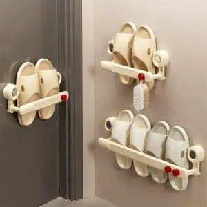 (색상 색상/그림)다용도 흡착식 벽걸이 슬리퍼 거치대 실내화 소품걸이